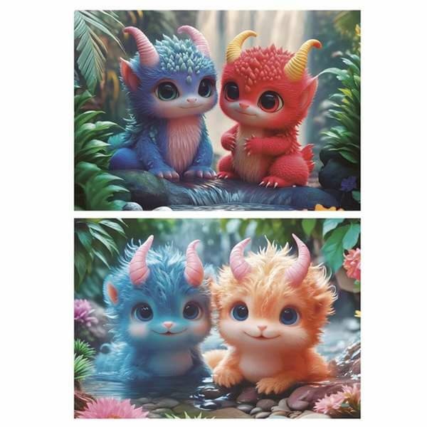 Puslespil Educa Adorable Monsters 100 Dele (2 enheder)
