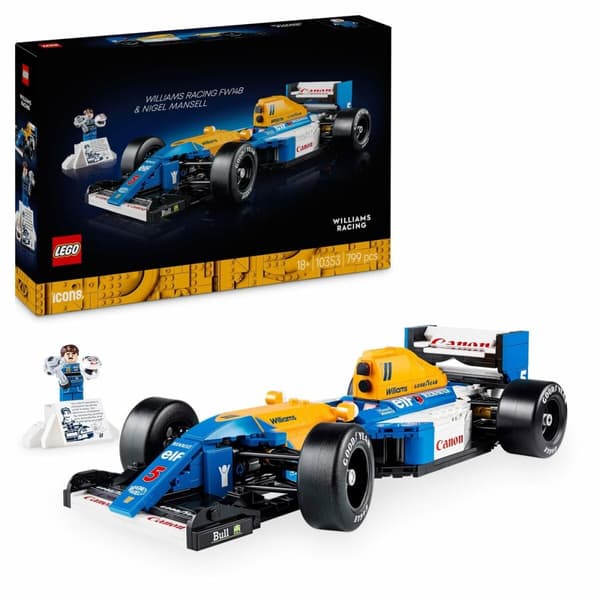 Konstruktionsspil Lego ICONS 10353 Williams Racing FW14B i Nigel Mansell 799 Dele