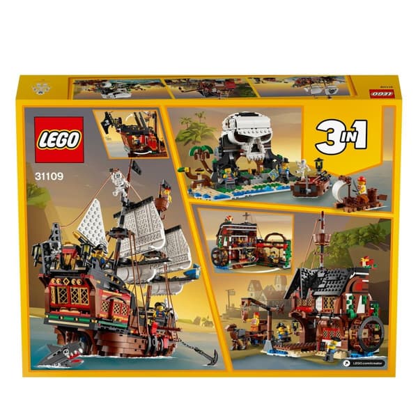 Konstruktionsspil Lego 31109 Barco Pirata Hvid Multifarvet Bronze 3-i-1 1260 Dele