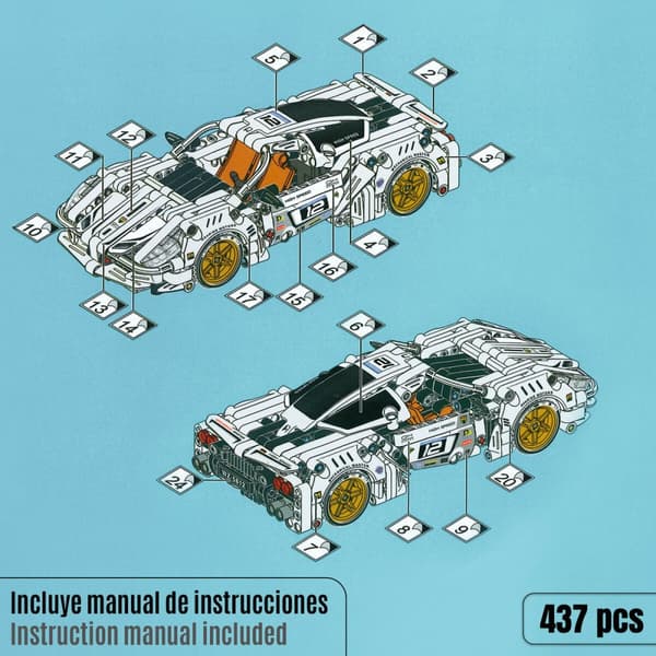 Rakennussetti Auto 437 Kappaletta