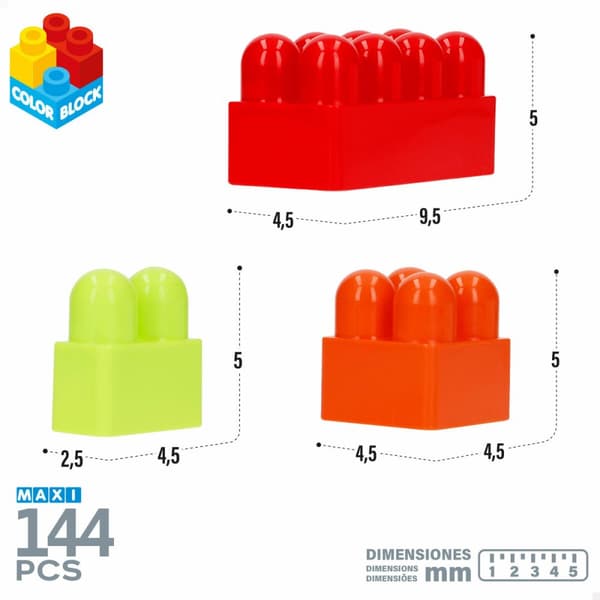 Byggeblokke Color Block 144 Dele