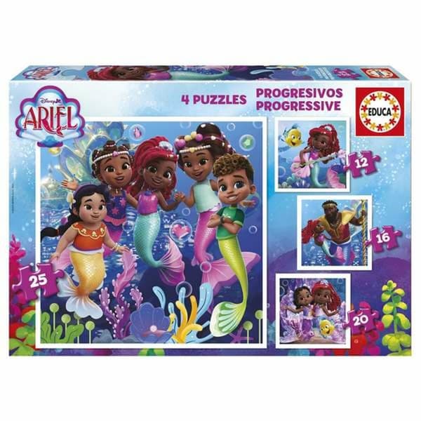 4 palapelin setti Educa Ariel