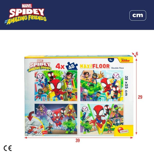 Set 4 pussel Spidey 35 x 1,5 x 25 cm 48 Delar (6 antal)