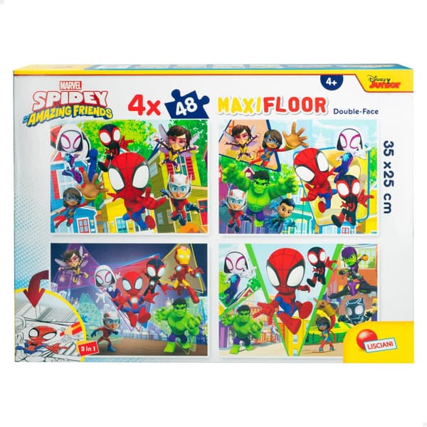 Set 4 pussel Spidey 35 x 1,5 x 25 cm 48 Delar (6 antal)