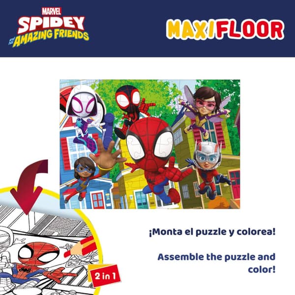 Set 4 pussel Spidey 35 x 1,5 x 25 cm 48 Delar (6 antal)