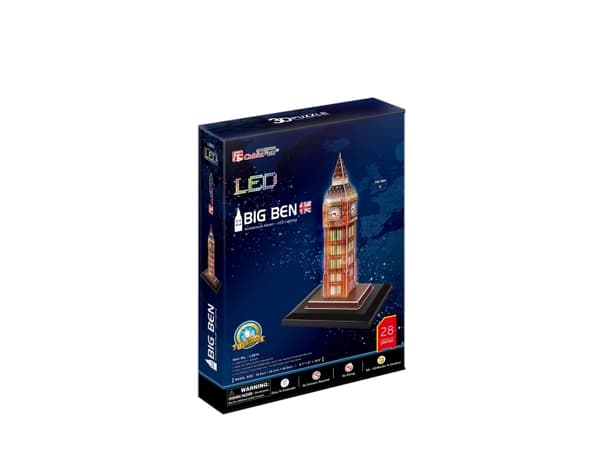 CubicFun Cubic Fun 3d Puzzle Big Ben LED 28 pc(s) Buildings 8 yr(s