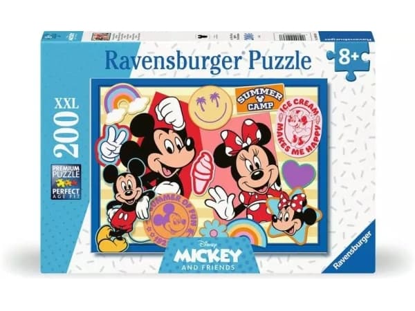 Ravensburger Puzzle Enfant dès 8 ans - En route avec Mickey et Minnie, 200 stk, Tegnefilm, 8 År