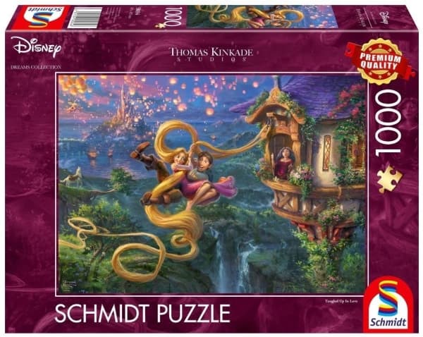 Schmidt Spiele Thomas Kinkade Studios: Disney Dreams Collection - Rapunzel Tangled up in Love, Puzzle 1000 pieces
