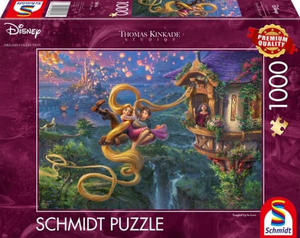 Schmidt Spiele Thomas Kinkade Studios: Disney Dreams Collection - Rapunzel Tangled up in Love, Puzzle 1000 pieces
