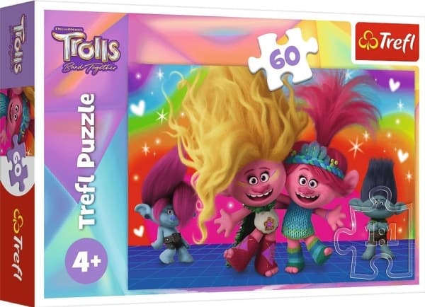 Trefl Puslespill 60 stykker Friendly Trolls Trolls 3 17386 Trefl