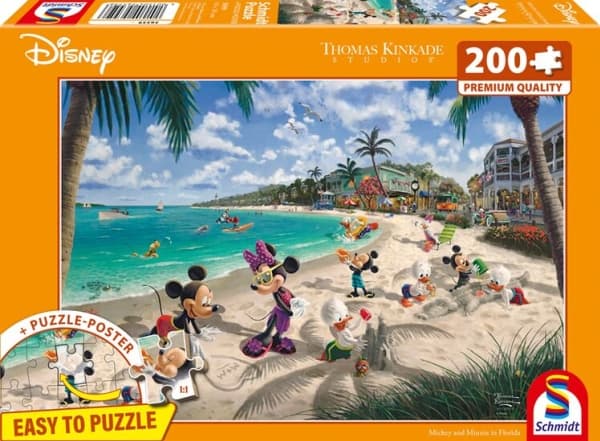 puzzle 200 pq t. kinkade mickey mouse minnie in florida 113371