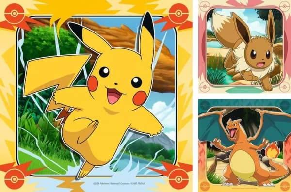 Ravensburgerin lasten palapeli - 12004062 Pokémon - Palapeli yli 5-vuotiaille lapsille, 3x49 palaa