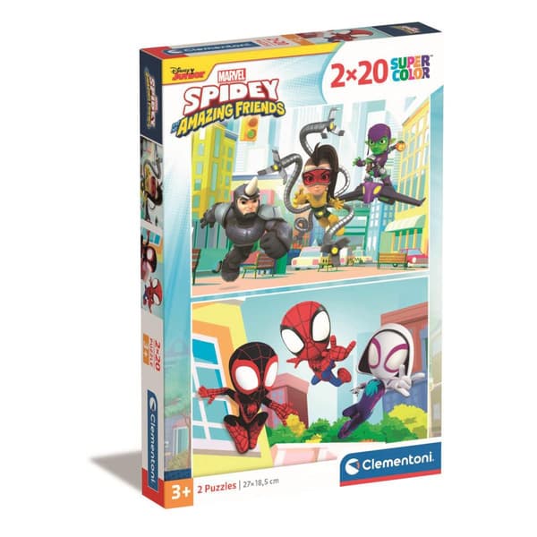 Puslespil 2x20 Pcs Spidey And His Amazing Friends