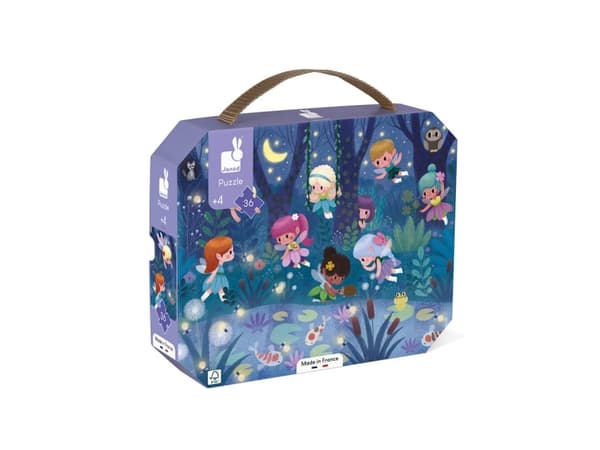 JANOD Puzzle Fairies And Waterlilies - 36 PCS, Fotoark kartong, Frankrike, 500 mm, 400 mm, 1 stykker
