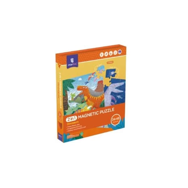 2 i 1 magnetisk puslespill fra mieredu - Dino