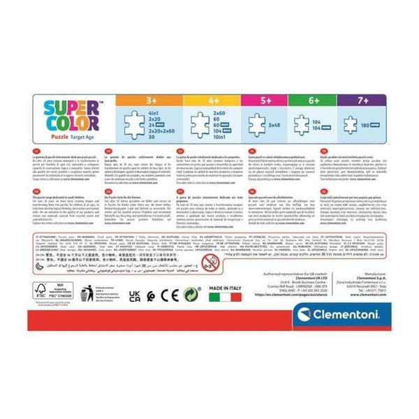 CLEMENTONI SUPERCOLOR 4-I-1-JURASSIC WORLD PROGRESSIVES (12, 16, 20, 2)