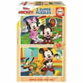 Miniatyrbillede 1 af 2: Sæt med 2 Puslespil Mickey Mouse 19287 16 Dele 36 cm