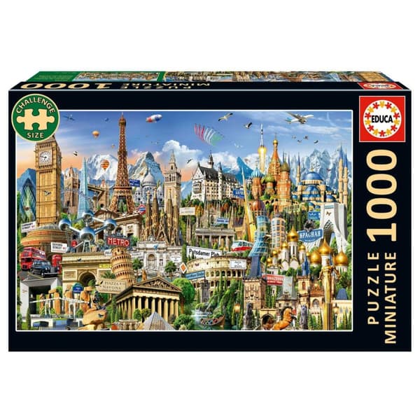 Educa Miniature Symbols Of Europe Puslespil 1000 brikker