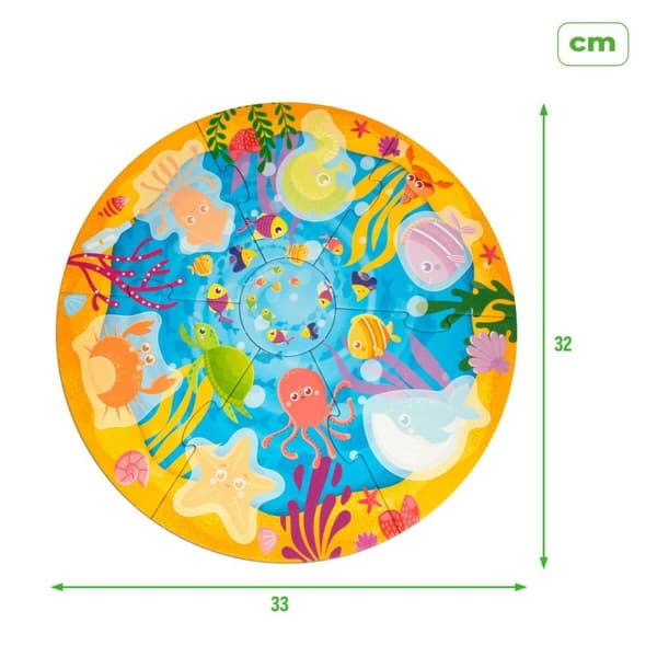 Barnpussel Lisciani Giochi 33 x 1 x 32 cm Havsblå 6 Delar 13 Delar (6 antal)