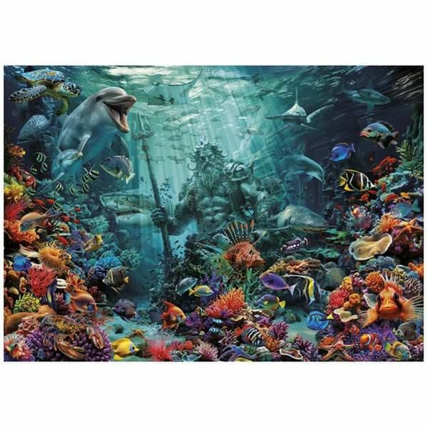 Puslespil Educa Poseidon in a Coral Reef