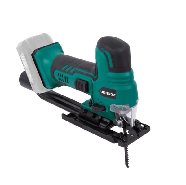 VONROC Stiksav VPower 20V - Ergonomisk tøndegreb - Justerbar hastighed og savvinkel - Excl. batteri og hurtigoplader - 2 savklinger