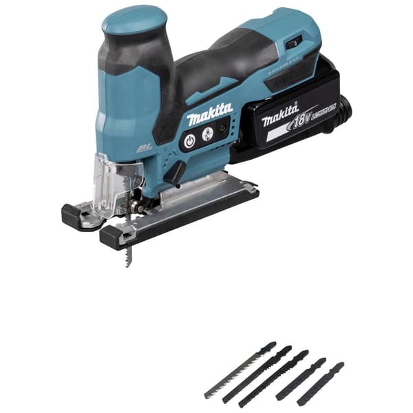Makita Sticksåg Batteridriven DJV185RF1J inkl. 1x batteri, inkl. laddare, inkl. väska 18 V 3.0 Ah Antal batterier som i
