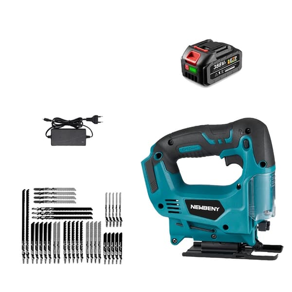 Elektrisk sticksåg, 3000 RPM hastighet, 65 mm skärdjup,1 Batteri EU Kontakt