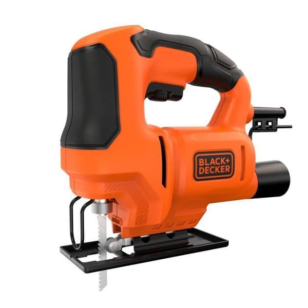 400 W pistosaha - 3000 rpm, 18 mm isku, T-terä, sahauskapasiteetti puu 65 mm / teräs 6 mm / alumiini 10 mm - BLACK+DECKER