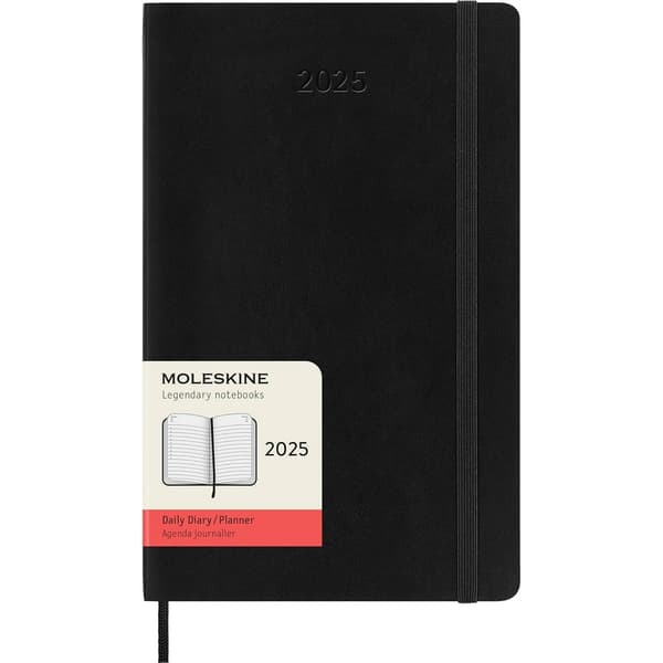Moleskine 2025 Planeringskalender med mjuka pärmar Solid Black One Size