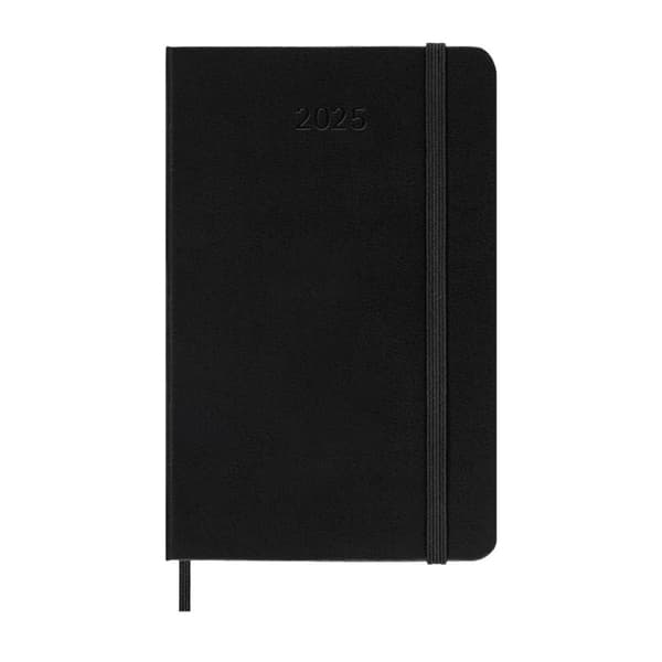 Moleskine 2025 Hard Cover Planner Solid Black One Size