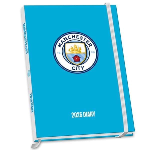 Manchester City FC Crest A5 Diary Sky Blue/White One Size