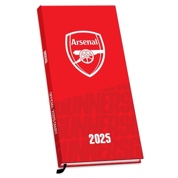 Arsenal FC 2025 Slim Diary Red/Blue/Gold One Size