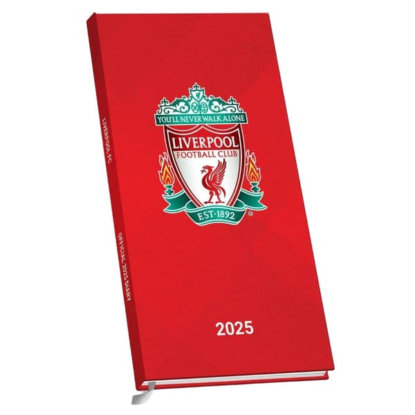 Liverpool FC 2025 Slim Diary Red/Green/Gold One Size