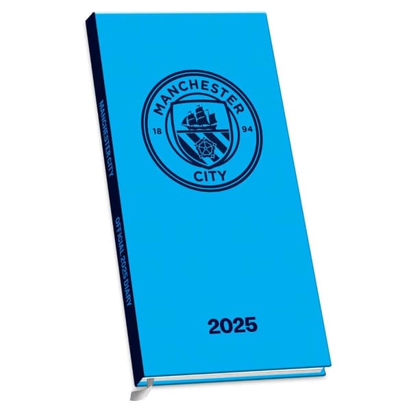 Manchester City FC 2025 Slim Diary Sky Blue/White One Size