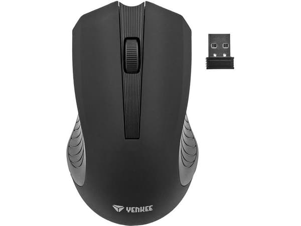 YENKEE Monaco - Mus - ergonomisk - optisk - 3 knappar - trådlös - 2.4 GHz - trådlös USB-mottagare