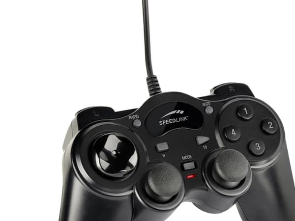 SPEEDLINK SL-6515-BK THUNDERSTRIKE - Spelkontroll - 12 knappar - kabelansluten - svart - för PC