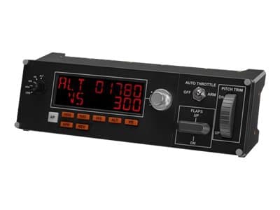 Logitech Multi Panel - Instrumentpanel till flygsimulator - kabelansluten - för PC