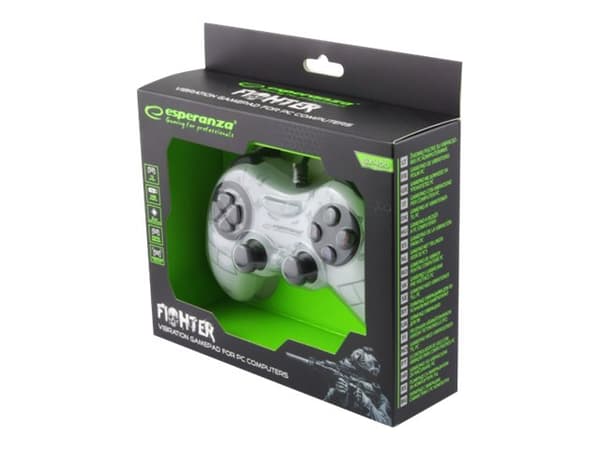 Esperanza FIGHTER - Håndkonsoll - kablet - hvit - for PC