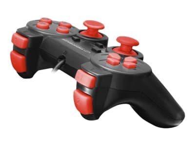Esperanza CORSAIR - Spelkontroll - kabelansluten - svart, röd - för Sony PlayStation 2, PC, Sony PlayStation 3