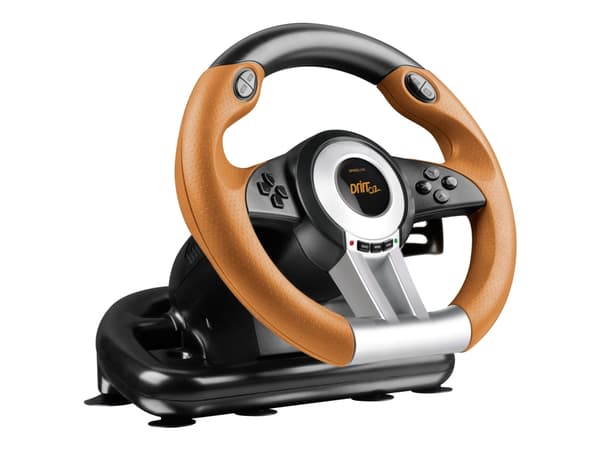 SPEEDLINK DRIFT O.Z. - Ratt- och pedaluppsättning - svart, orange - för PC