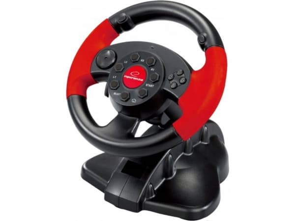 Esperanza - Pyörä- ja poljinsarja - kaapelointi - Sony PlayStation 2:lle, PC:lle, Sony PSX:lle ja Sony PlayStation 3:lle