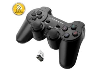 Esperanza GLADIATOR - Spelkontroll - trådlös - 2.4 GHz - svart - för PC, Sony PlayStation 3