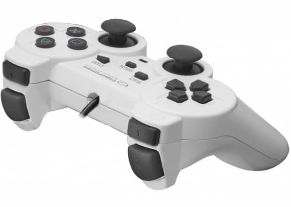 Esperanza TROOPER - Håndkonsoll - kablet - svart, hvit - for PC, Sony PlayStation 3