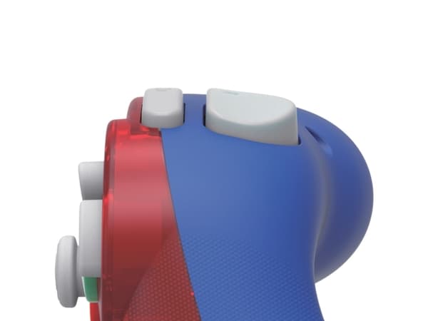 Hori Battle Pad (Mario), Gamepad, Nintendo Switch, D-pute, Koblet med ledninger (ikke trådløs), USB, Blå, Rød, Translucent