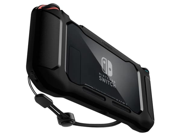 Spigen Rugged Armor, Etui, Nintendo, Svart, Polykarbonat (PC), Termoplastisk polyuretan (TPU), Nintendo Switch, 244 mm