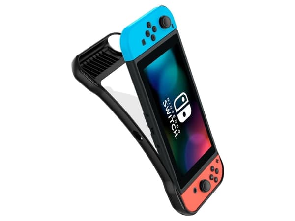 Spigen Rugged Armor, Etui, Nintendo, Svart, Polykarbonat (PC), Termoplastisk polyuretan (TPU), Nintendo Switch, 244 mm