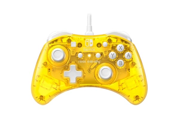 PDP Rock Candy, Pad-ohjain, Nintendo Switch, Langallinen, USB, Keltainen, Polykarbonaatti (PC)