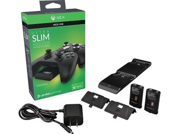 PDP Dual Ultra Slim - Ladestativ + AC-strømadapter - 2 utganger (magnetisk)