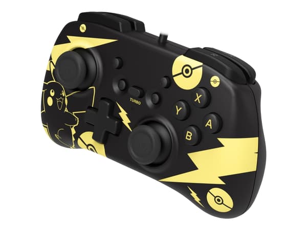 HORIPAD Mini (Pokémon: Pikachu Black & Gold) - Håndkonsoll - kablet - for PC, Nintendo Switch