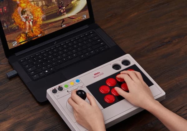 8Bitdo Arcade Stick, Joystick, Nintendo Switch, Nintendo Switch Lite, PC, Analog / Digital, Kabel & Trådlös, Bluetooth/USB, USB Type-C